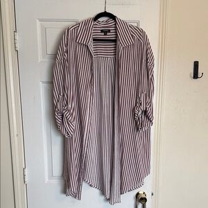 Torrid Striped Button-Up Shirt